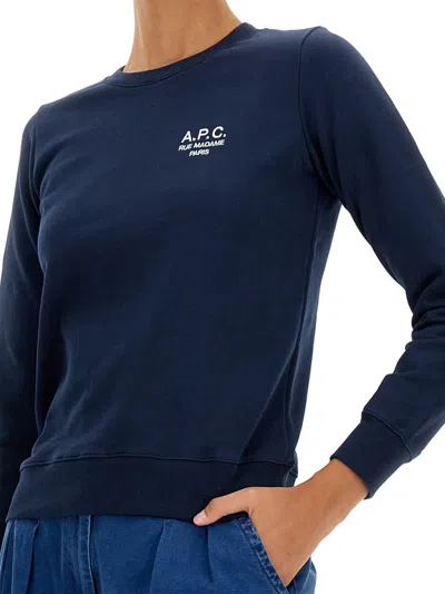 Apc A.p.c. Sweat Boxy Rue Madame Gots In Blue