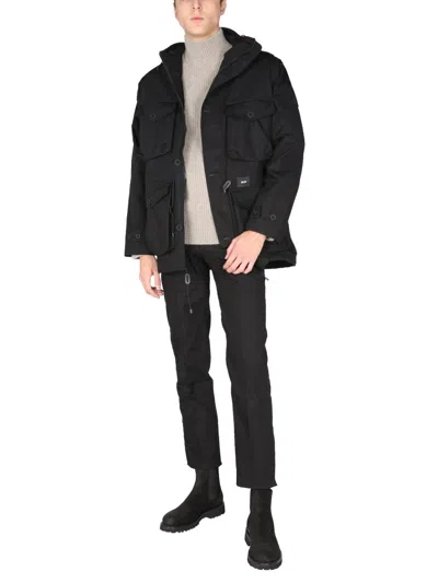 Arkair Buttoned Hooded Shirt In Black