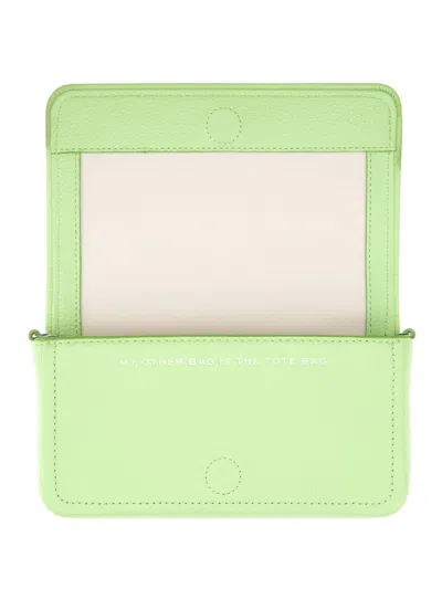 Marc Jacobs Rectangular Mini Bag In Soft Green Cow Leather In Green