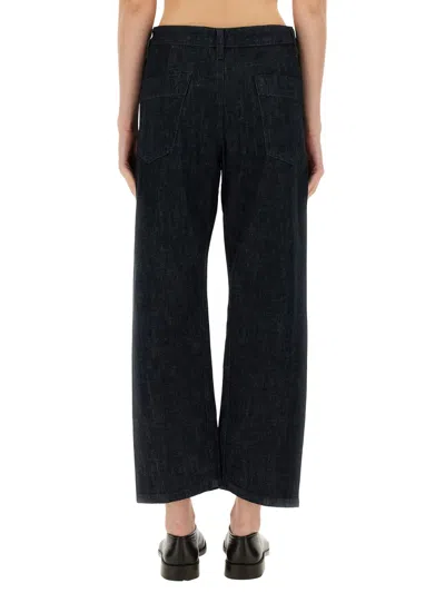 Lemaire Twisted High-rise Cropped Jeans In Black