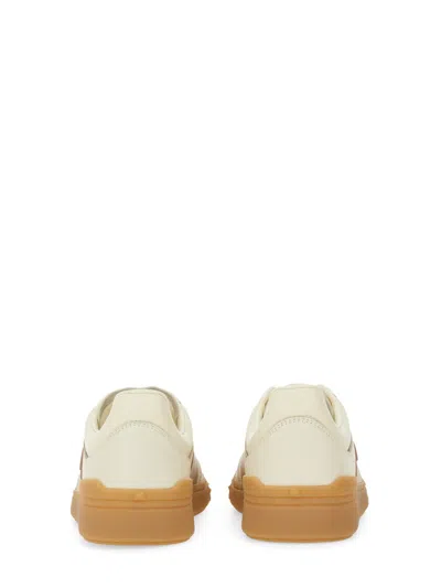 Valentino Upvillage Bicolor Stripe Low-top Sneakers In Neutral