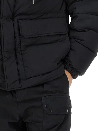 Ten C Regular Fit Hooded Jacket With Front Pockets In Blue