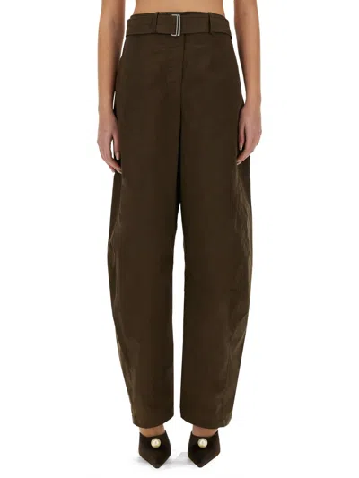 Magda Butrym Wide-leg Trousers And Belt In Brown