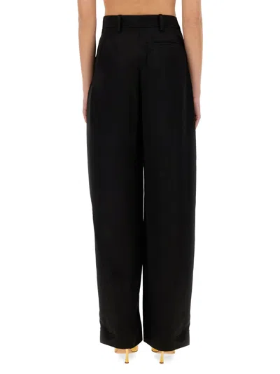 Nina Ricci High Rise Flared Cady Pants In Black