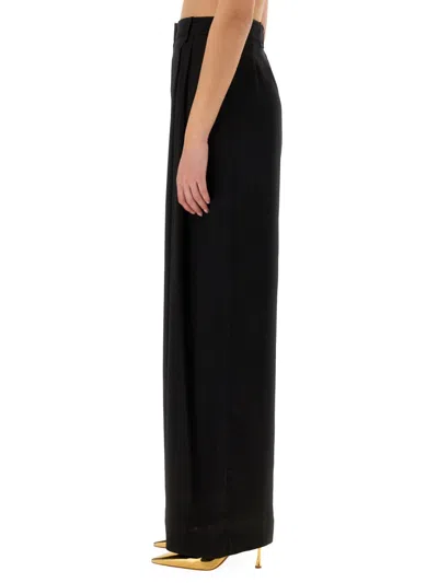 Nina Ricci High Rise Flared Cady Pants In Black