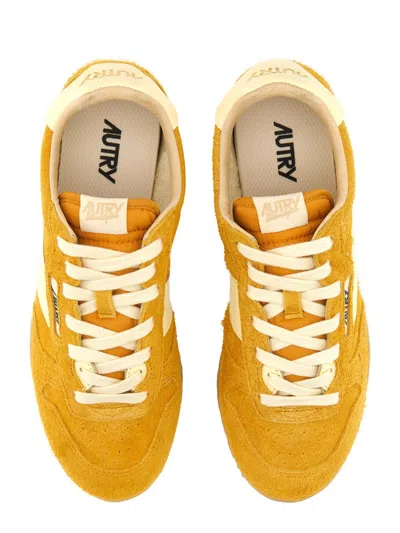 Autry Mineral Yellow Windspin Sneaker In Orange