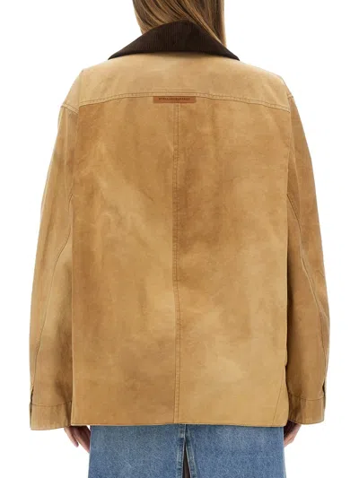 Stella Mccartney Workwear Harrington Jacket In Brown