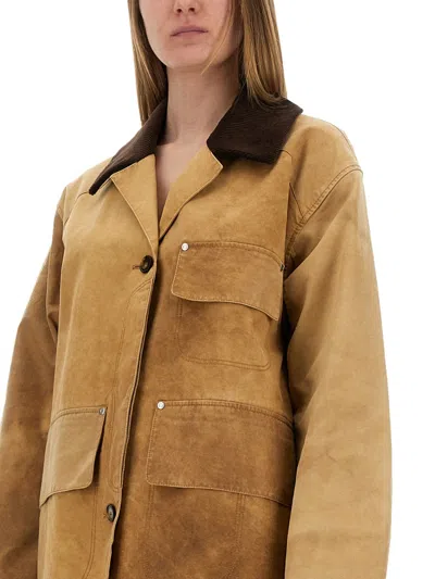 Stella Mccartney Workwear Harrington Jacket In Brown
