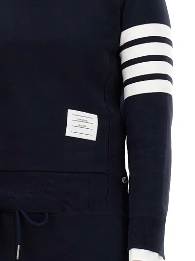 Thom Browne 4-bar Crewneck Sweatshirt In Blue