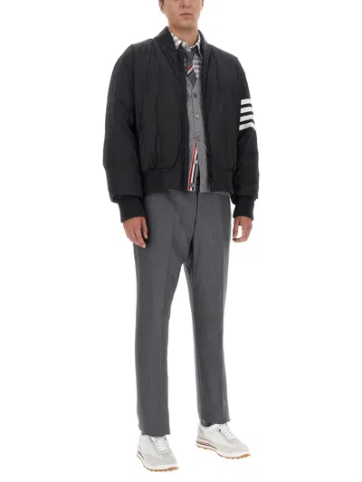 Thom Browne 4-bar Cardigan In Gray