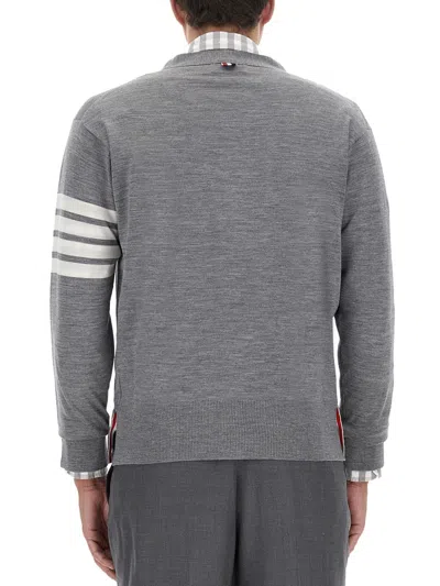 Thom Browne 4-bar Cardigan In Gray