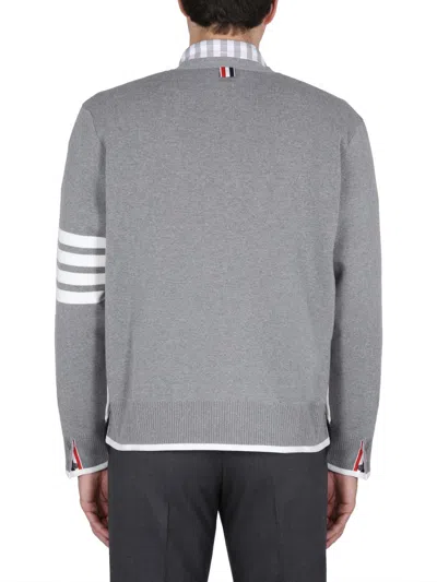 Thom Browne 4-bar Stripe Mini Cardigan In Gray