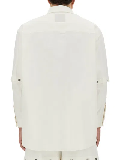 Off-white Off White Embroidered Overshirt In Multi