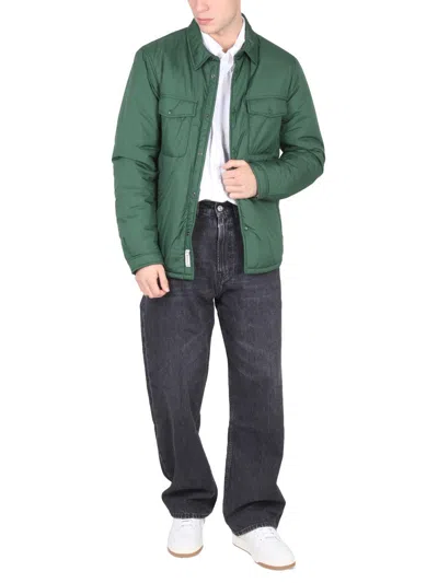 Woolrich Arctic Quilted Jacket With Chest Pockets In Gray