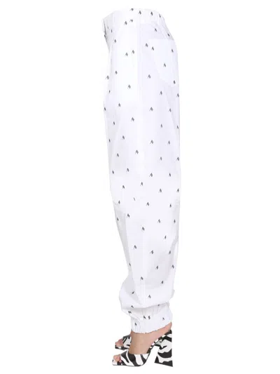 Attico ''rey'' Black And White Long Pants In Gray