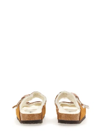 Birkenstock Arizona Shearling Sandal In Brown