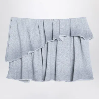 Acne Studios Mini Skirt With Ruffled Asymmetric Hem In Blue