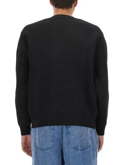 Isabel Marant Logo Intarsia Crewneck Sweater In Black