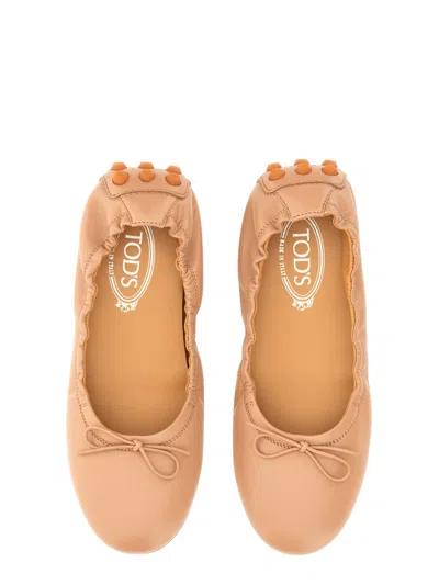 Tod's Des Gommini 76k Ballerinas In Brown