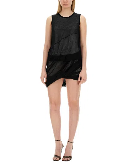 Helmut Lang Balloon Mini Skirt In Black
