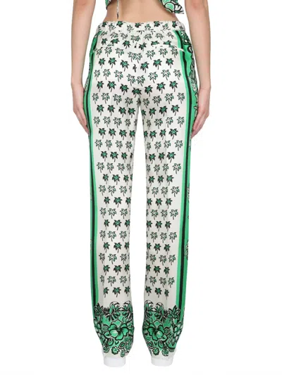 Red Valentino Bandanda Print Pants In Green
