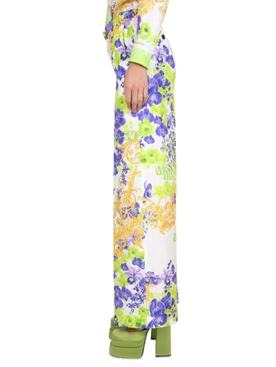 Versace Baroque Print Trousers In Multi