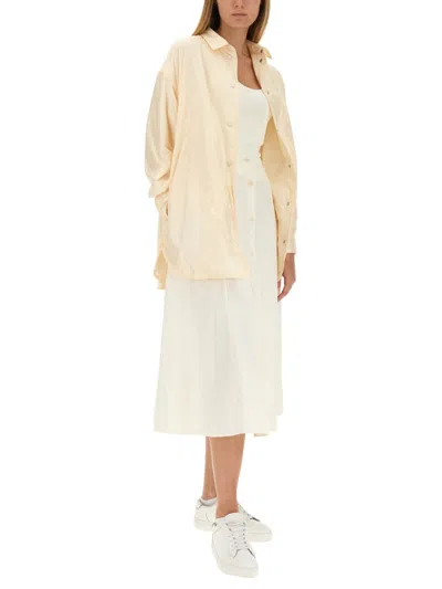 Aspesi Oversize Lightweight Collared Button-down Shirt In Neutral