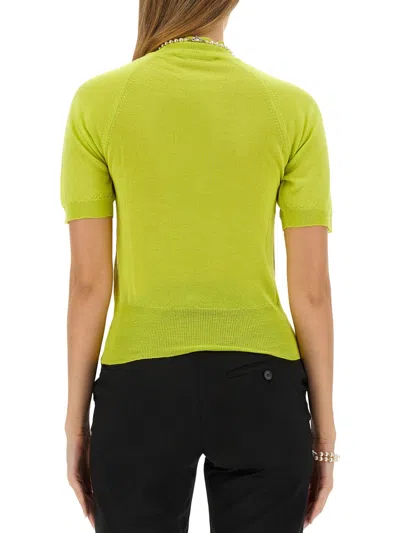 Vivienne Westwood Fitted Turtleneck Sweater In Lime Green