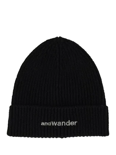 And Wander Logo-embroidered Beanie