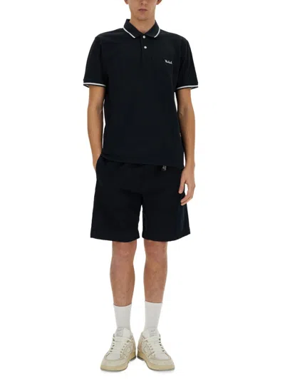 Woolrich Belted Bermuda Shorts In Black