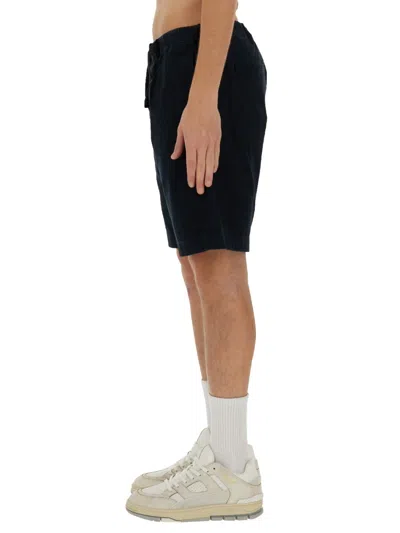 Woolrich Belted Bermuda Shorts In Black