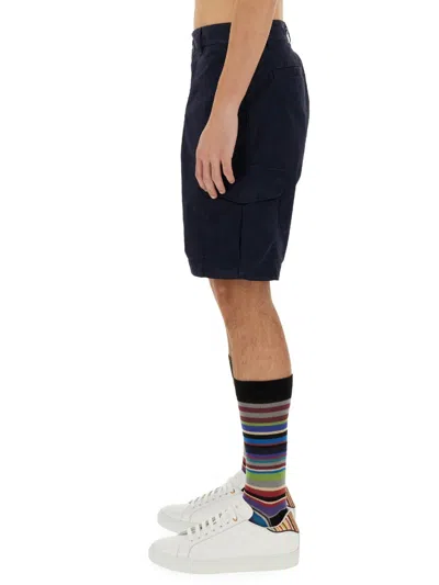 Ps By Paul Smith Ps Paul Smith Bermuda Cargo In Blue