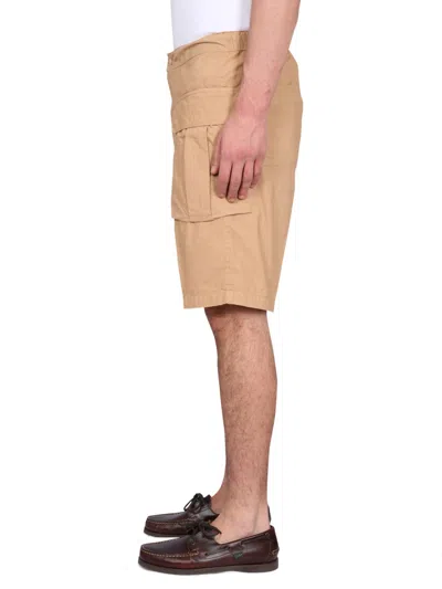 Aspesi Lou Bermuda Shorts Elastic Waistband In Neutral