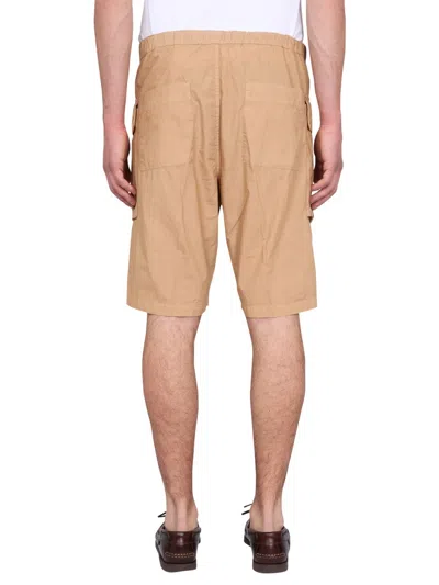 Aspesi Lou Bermuda Shorts Elastic Waistband In Neutral