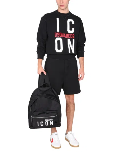 Dsquared2 Bermuda With Icon Print In Black