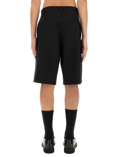 Moschino Bermuda With Logo In Black