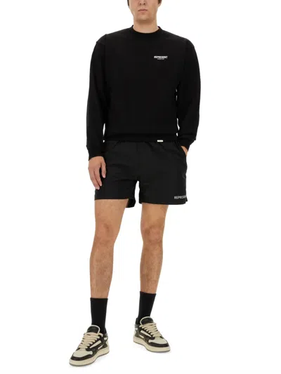 Represent Track Shorts In Black