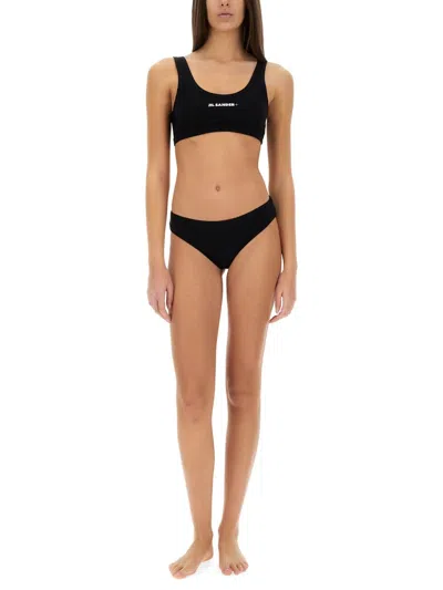 Jil Sander Bikini Bottoms In Black