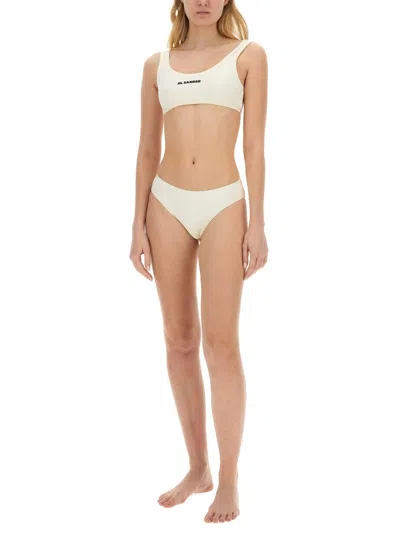 Jil Sander High-cut One Piece Bikini Briefs In Neutral