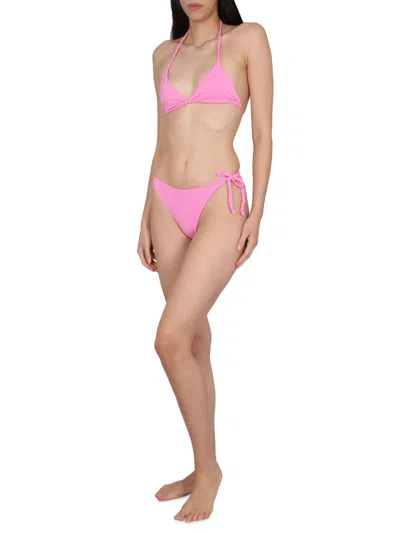Manebi Adjustable Halterneck Triangle Top Bikini In Pink