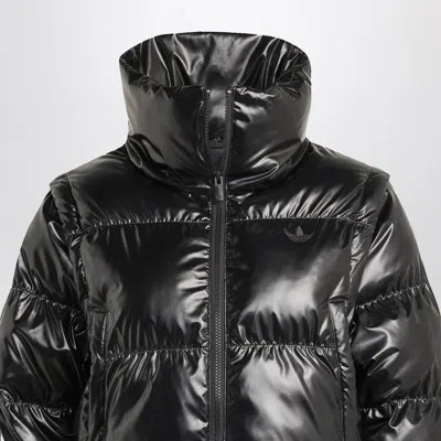 Adidas Originals Shiny Finish Cropped Puffer Jacket In Black