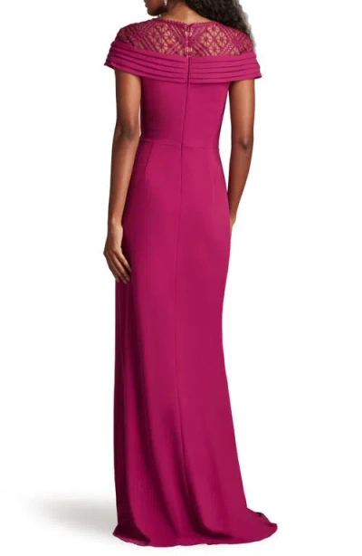 Tadashi Shoji Chr25375lb Long Formal Ruffle Mother Of The Bride Dress In Pink