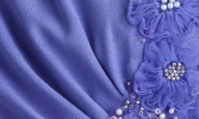 Tadashi Shoji Sequin Floral Embellished Long Sleeve Gown In Multi