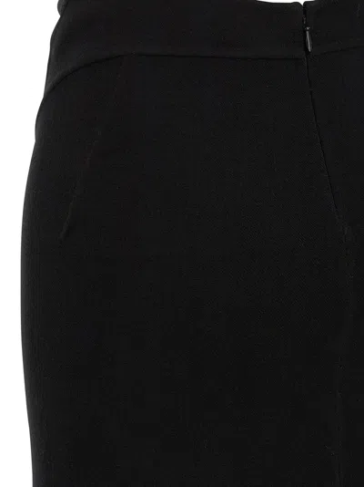 Dsquared2 Fitted Long Dress Round Neckline In Black