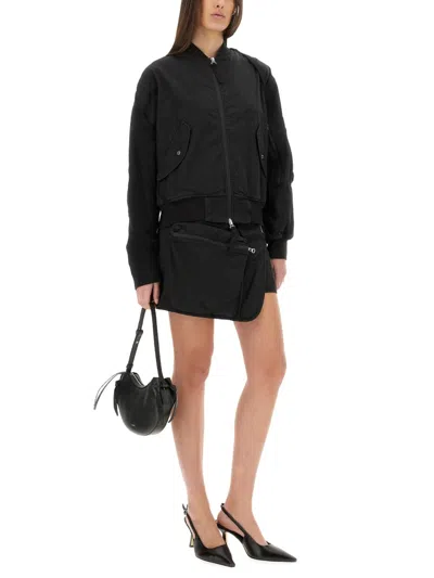 Helmut Lang Bomber In Black Cotton In Black