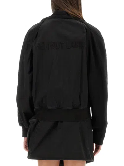 Helmut Lang Bomber In Black Cotton In Black