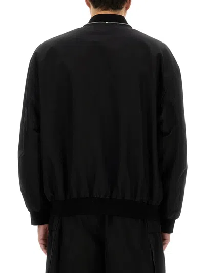 Jil Sander Zipped Bomber Jacket In Black