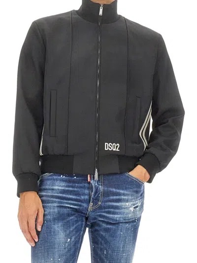 Dsquared2 Bomber Jacket In Black