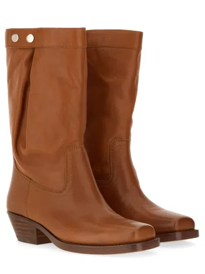 Isabel Marant Ademe Havana Leather Biker Boot