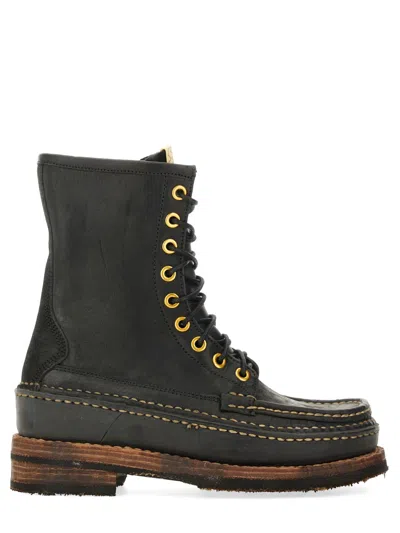 Visvim Boot "grizzly Camper Hi-folk" In Black